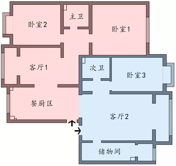 台州装修改造前户型图