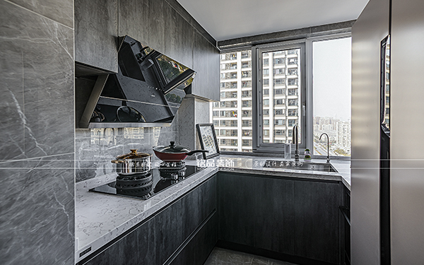 台州装修现代风格,厨房实景拍摄效果图